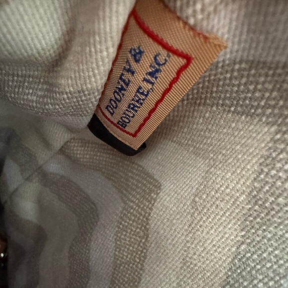 Dooney & Bourke Off White and Brown Leather Shelby Shopper Tote - Picture 13 of 15